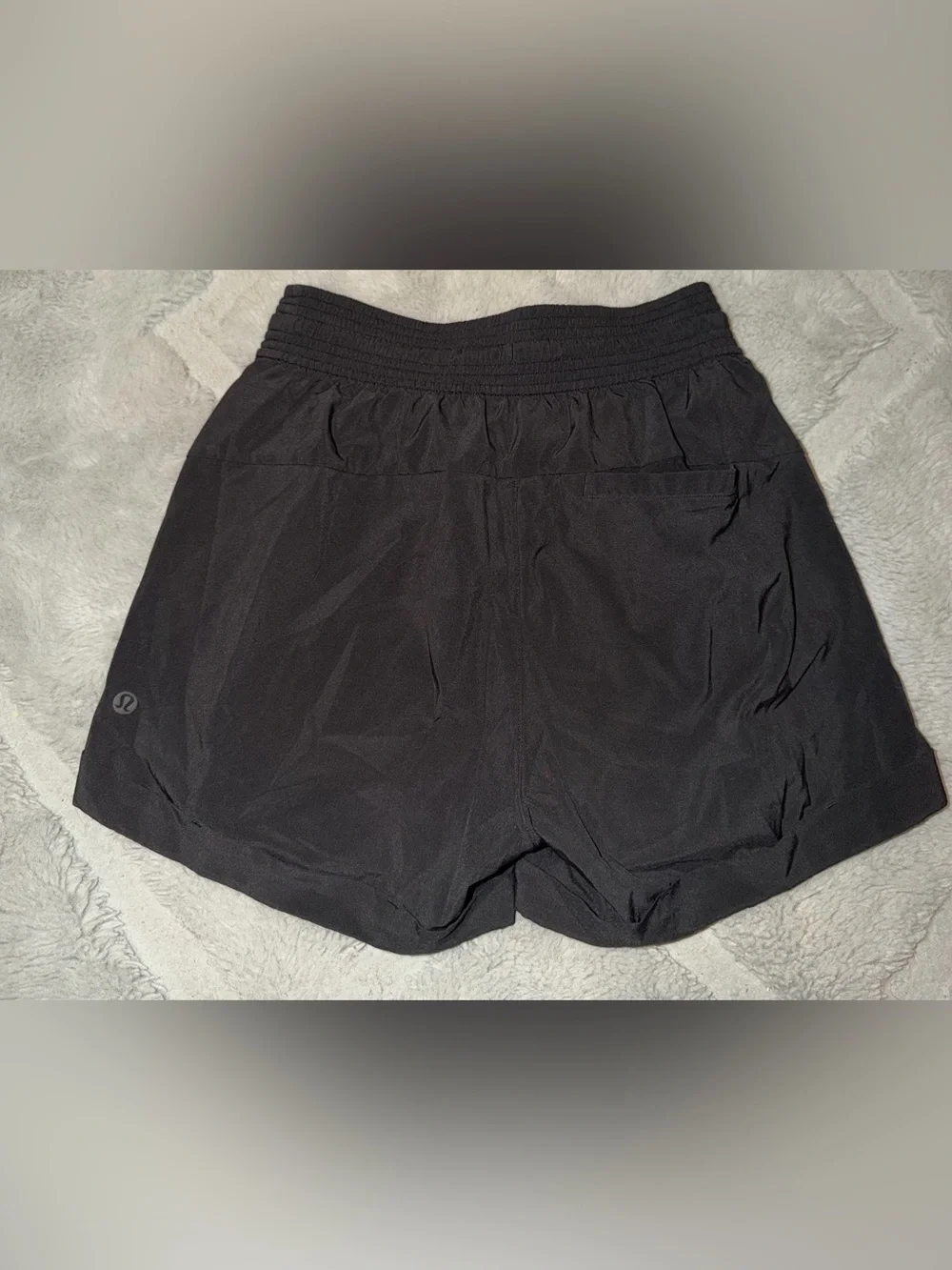 lululemon Hotty Hot High-Rise Black Athletic Drawstring Shorts
